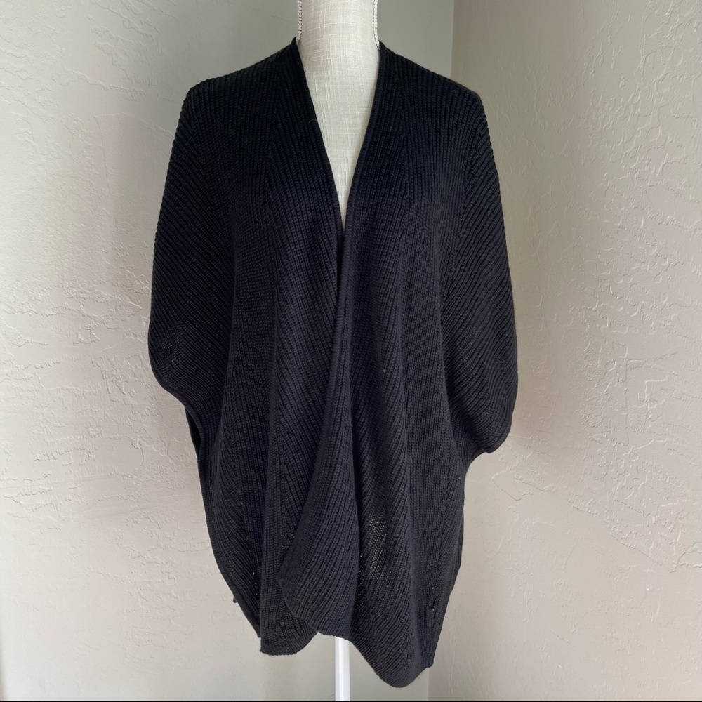 Loft Black Open Front Oversize Cardigan Sweater Size:‎ XS/S